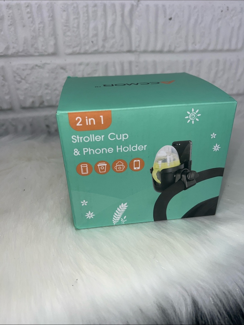2-in-1 Stroller Cup & Phone Holder - Teal